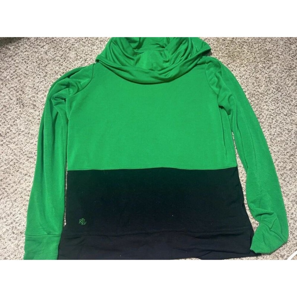 Lauren Ralph Lauren Color-Block Cowl Neck Pullover Sweater Womens Size XS